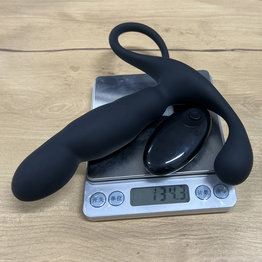 Masajeador de vibración recargable con botón Black Warrior de silicona