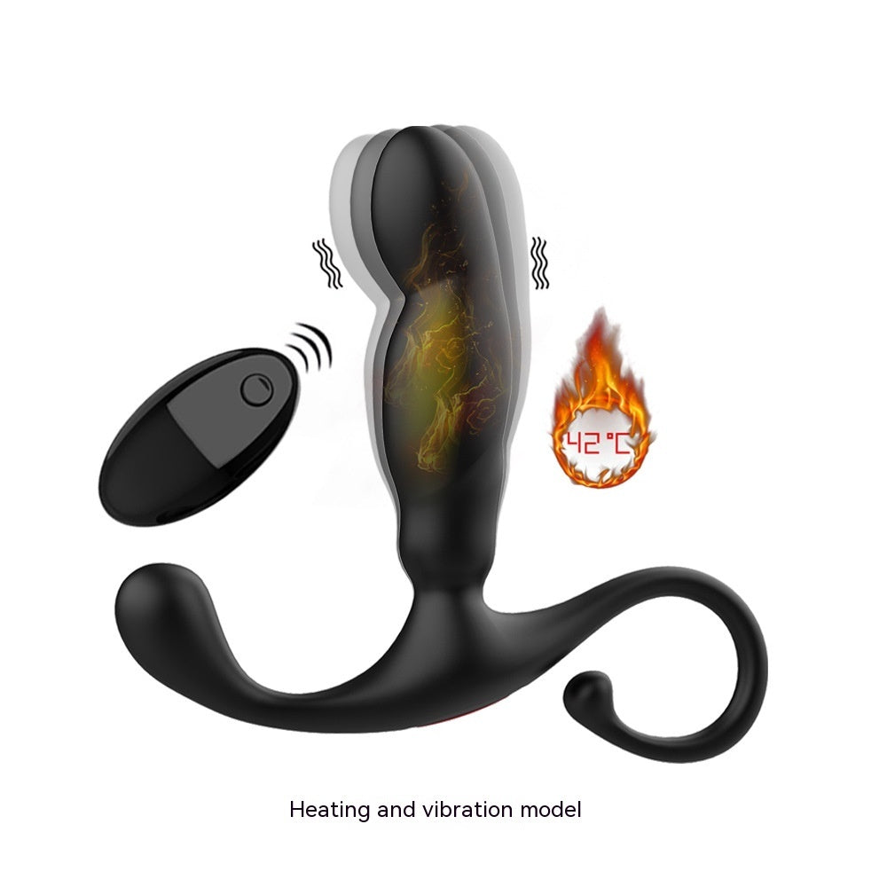 Masajeador de vibración recargable con botón Black Warrior de silicona