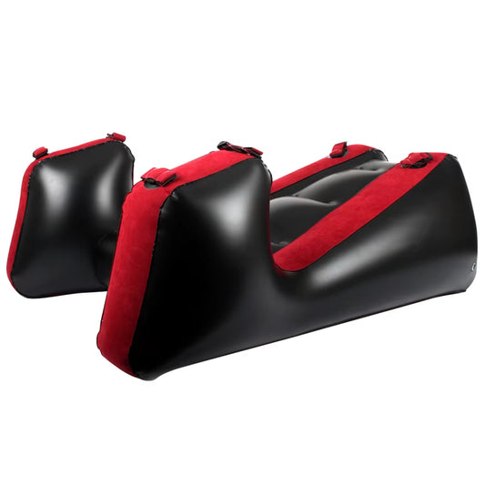 Adult Games Sex Furniture Aid with Straps Sex Tools for Couples Women Flocking PVC Sex Chair Bed Inflatable Split Leg Sofa Mat