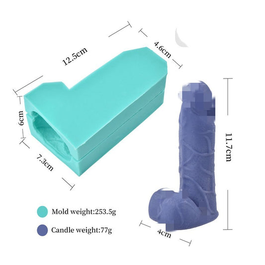 Silikonform für Kerzenseifenhälften