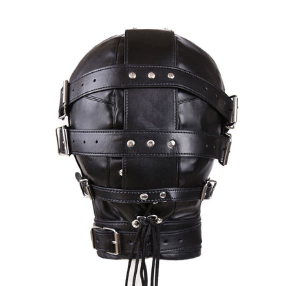 Máscara cerrada con todo incluido y cremallera para la cabeza BDSM Bondage