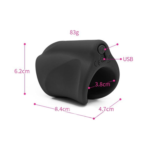 Vibrierender Schildkröten-Kopfmassager aus Silikon mit USB-Anschluss für Männer