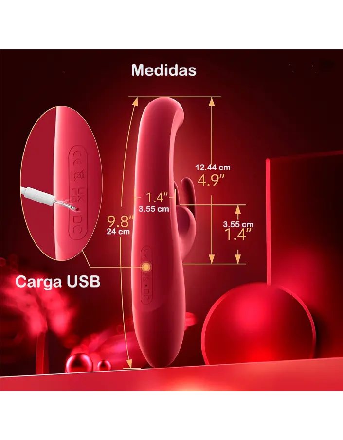 juguete sexual vibrador doble estimulación punto g para mujeres